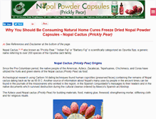 Tablet Screenshot of nopalpowdercapsules.com